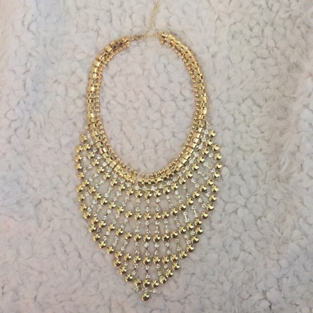 Gold & Gem collar necklace